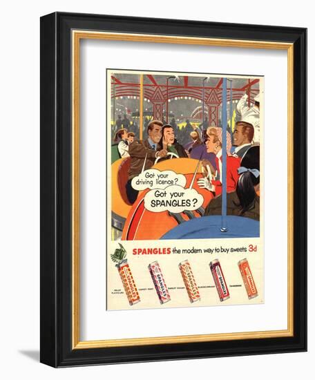 Spangles, Sweets, UK, 1950-null-Framed Giclee Print