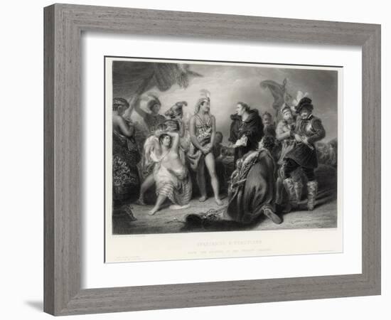 Spaniards and Peruvians-William Greatbach-Framed Giclee Print