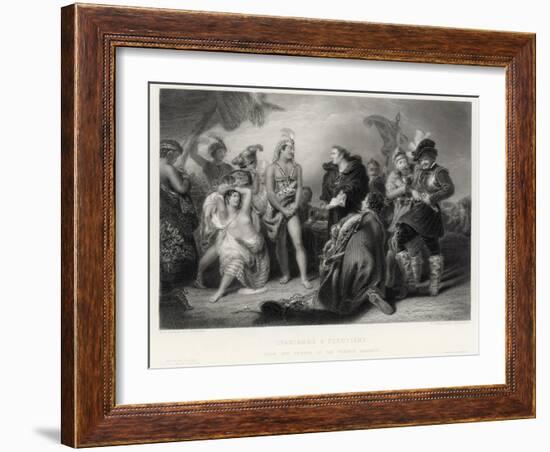 Spaniards and Peruvians-William Greatbach-Framed Giclee Print