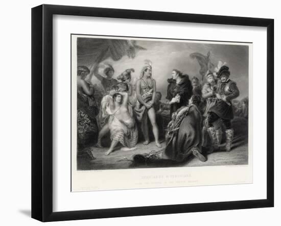 Spaniards and Peruvians-William Greatbach-Framed Giclee Print