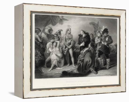 Spaniards and Peruvians-William Greatbach-Framed Premier Image Canvas