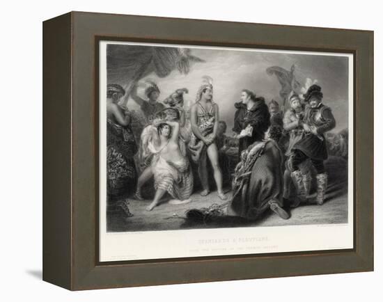 Spaniards and Peruvians-William Greatbach-Framed Premier Image Canvas