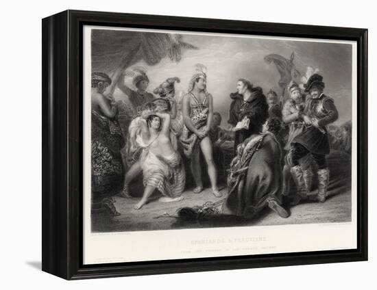 Spaniards and Peruvians-William Greatbach-Framed Premier Image Canvas