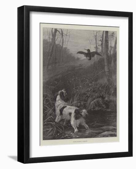Spaniel Flushing a Woodcock-null-Framed Giclee Print