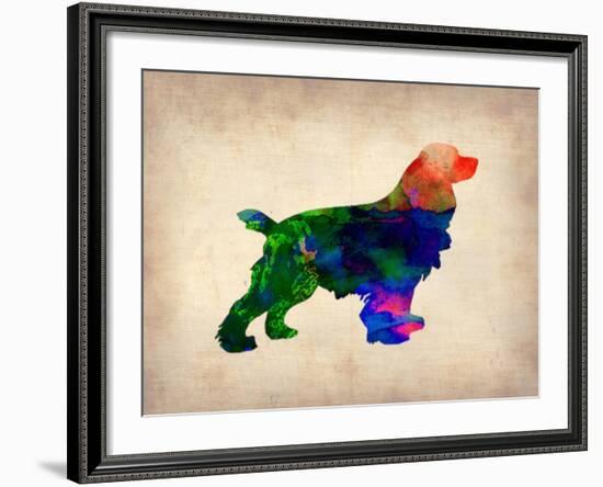 Spaniel Watercolor-NaxArt-Framed Art Print