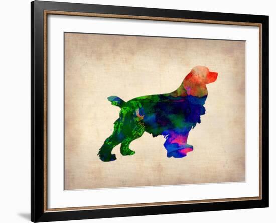 Spaniel Watercolor-NaxArt-Framed Art Print