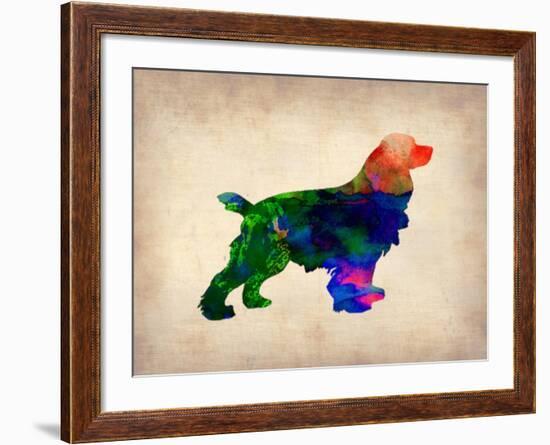 Spaniel Watercolor-NaxArt-Framed Art Print