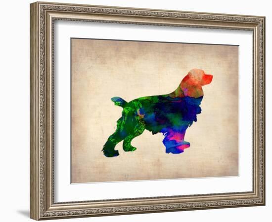Spaniel Watercolor-NaxArt-Framed Art Print
