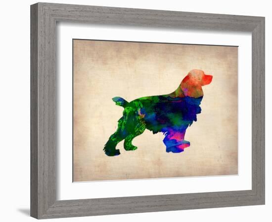 Spaniel Watercolor-NaxArt-Framed Art Print