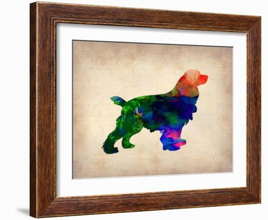 Spaniel Watercolor-NaxArt-Framed Art Print