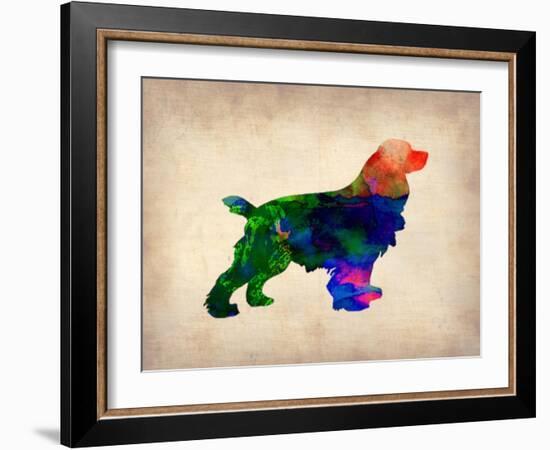 Spaniel Watercolor-NaxArt-Framed Art Print