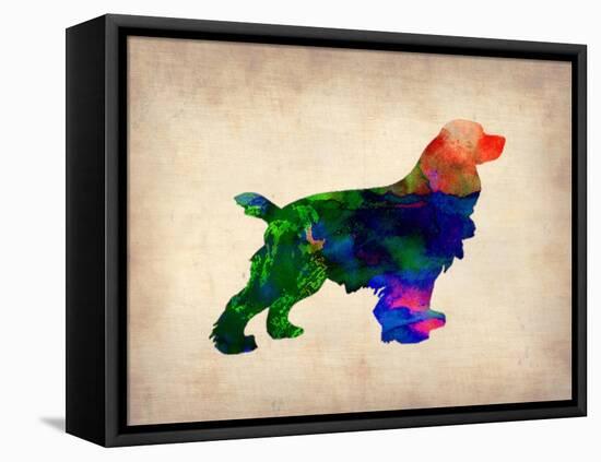 Spaniel Watercolor-NaxArt-Framed Stretched Canvas