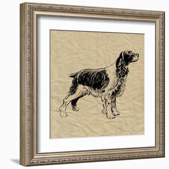 Spaniel-Sabine Berg-Framed Art Print