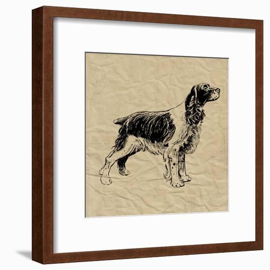 Spaniel-Sabine Berg-Framed Art Print