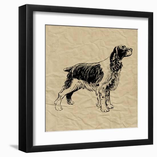 Spaniel-Sabine Berg-Framed Art Print