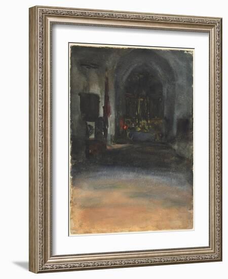 Spanish Church Interior, c.1880-John Singer Sargent-Framed Giclee Print
