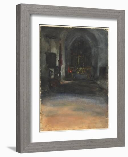 Spanish Church Interior, c.1880-John Singer Sargent-Framed Giclee Print