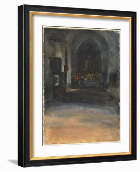 Spanish Church Interior, c.1880-John Singer Sargent-Framed Giclee Print