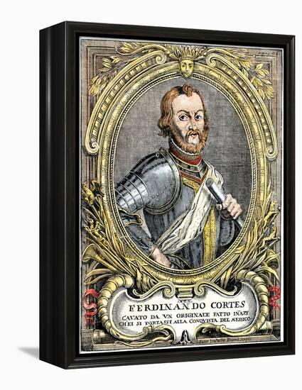 Spanish Conquistador and Explorer Hernando Cortes-null-Framed Premier Image Canvas