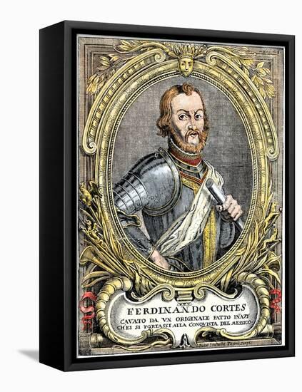 Spanish Conquistador and Explorer Hernando Cortes-null-Framed Premier Image Canvas