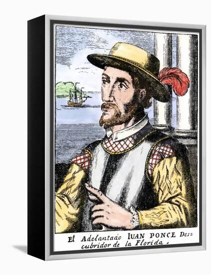 Spanish Conquistador Juan Ponce De Leon-null-Framed Premier Image Canvas