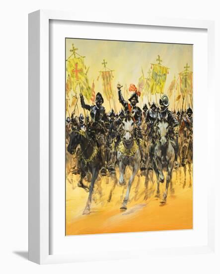 Spanish Conquistadors-Graham Coton-Framed Giclee Print