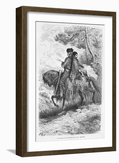 Spanish Contrabandista of Ronda and his Maja, engraved by Felix Jean Gauchard-Gustave Doré-Framed Giclee Print