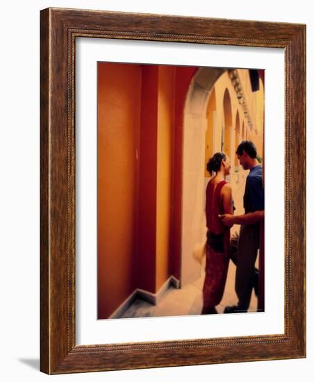 Spanish Couple Outside of Hotel Muncey, Tenerife, Canary Islands, Spain-Stuart Westmoreland-Framed Photographic Print