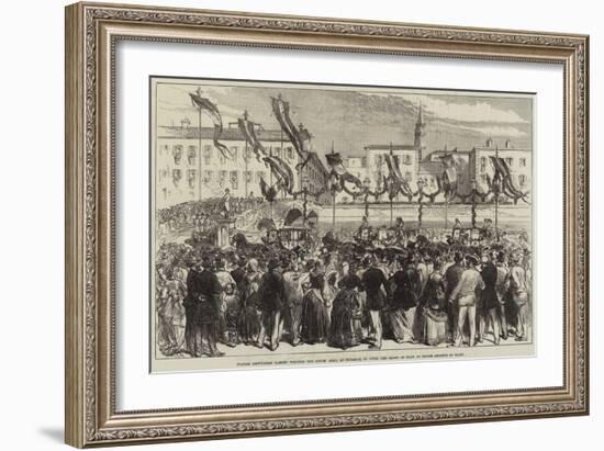 Spanish Deputation Passing Through the Lungh' Arno-null-Framed Giclee Print