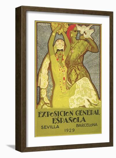 Spanish Fair Flamenco Dancer-null-Framed Art Print