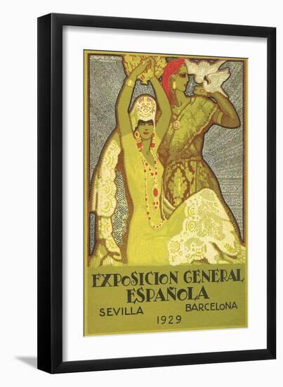 Spanish Fair Flamenco Dancer-null-Framed Art Print