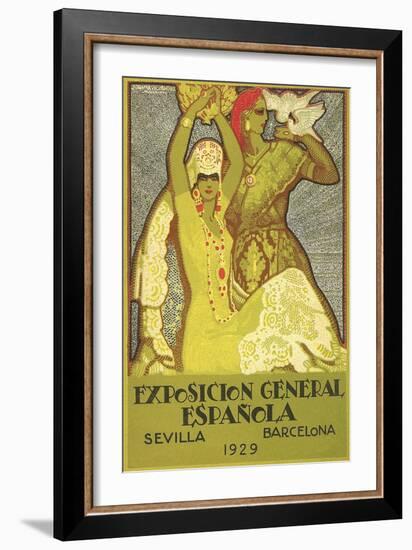 Spanish Fair Flamenco Dancer-null-Framed Art Print