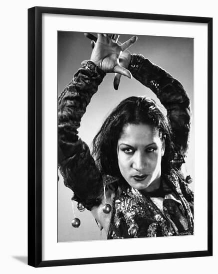 Spanish Flamenco Dancer Carmen Amaya Performing-Gjon Mili-Framed Premium Photographic Print