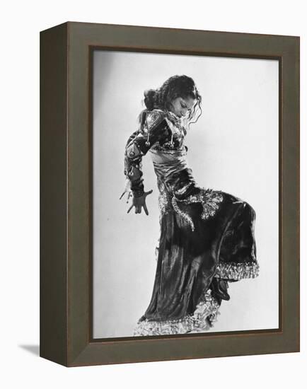 Spanish Flamenco Dancer Carmen Amaya Performing-Gjon Mili-Framed Premier Image Canvas