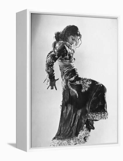 Spanish Flamenco Dancer Carmen Amaya Performing-Gjon Mili-Framed Premier Image Canvas