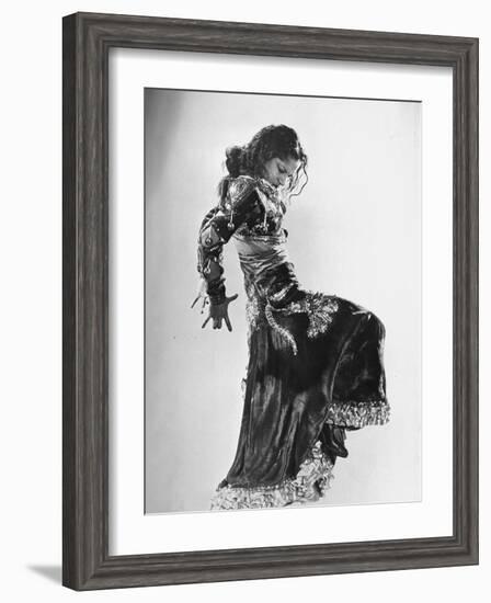 Spanish Flamenco Dancer Carmen Amaya Performing-Gjon Mili-Framed Premium Photographic Print