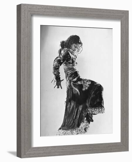 Spanish Flamenco Dancer Carmen Amaya Performing-Gjon Mili-Framed Premium Photographic Print