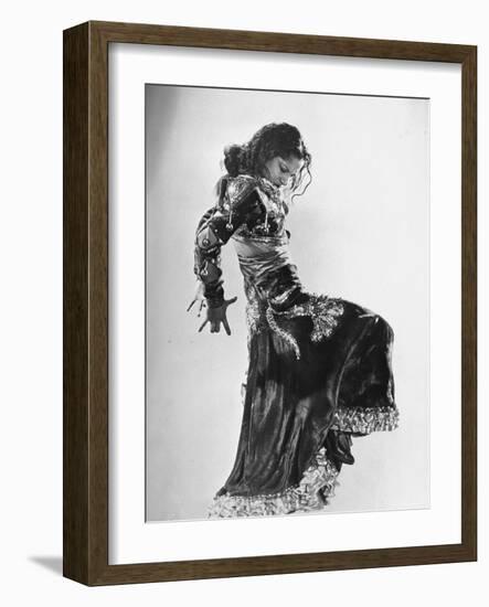 Spanish Flamenco Dancer Carmen Amaya Performing-Gjon Mili-Framed Premium Photographic Print