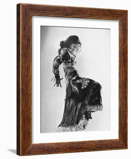 Spanish Flamenco Dancer Carmen Amaya Performing-Gjon Mili-Framed Premium Photographic Print