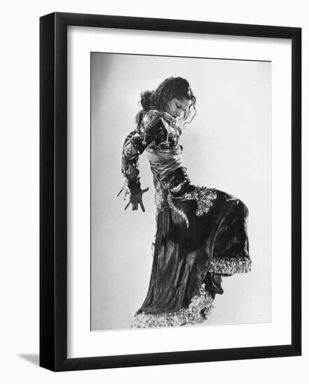 Spanish Flamenco Dancer Carmen Amaya Performing-Gjon Mili-Framed Premium Photographic Print