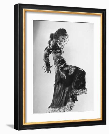 Spanish Flamenco Dancer Carmen Amaya Performing-Gjon Mili-Framed Premium Photographic Print