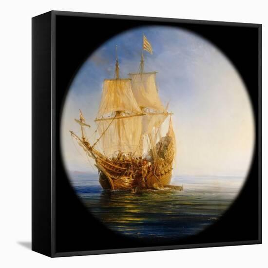 Spanish Galleon Taken by the Pirate Pierre Le Grand Near the Coast of Hispaniola, in 1643-Théodore Gudin-Framed Premier Image Canvas