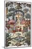 Spanish Garden, Pub. 1933 (Colour Litho)-Harry Wearne-Mounted Giclee Print
