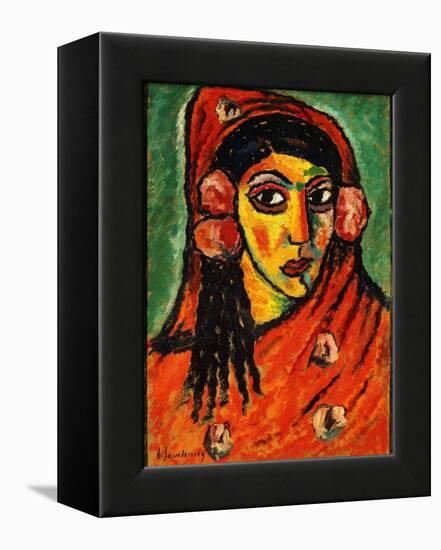 Spanish Girl with a Red Scarf; Spanierin Mit Rotem Schal, C.1912-Alexej Von Jawlensky-Framed Premier Image Canvas