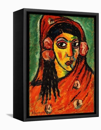 Spanish Girl with a Red Scarf; Spanierin Mit Rotem Schal, C.1912-Alexej Von Jawlensky-Framed Premier Image Canvas