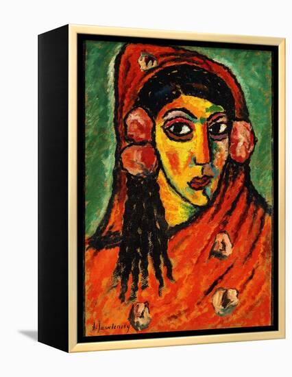 Spanish Girl with a Red Scarf; Spanierin Mit Rotem Schal, C.1912-Alexej Von Jawlensky-Framed Premier Image Canvas