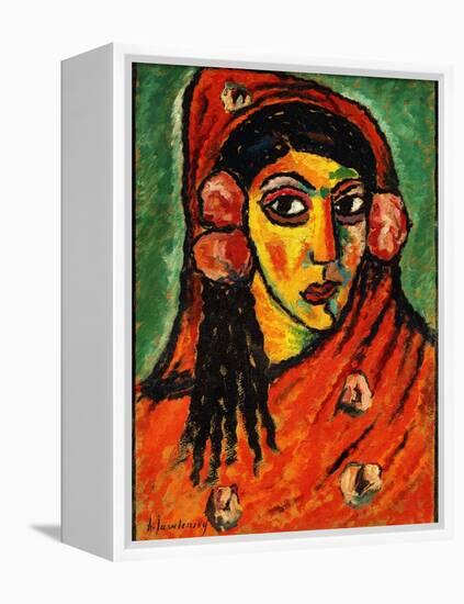 Spanish Girl with a Red Scarf; Spanierin Mit Rotem Schal, C.1912-Alexej Von Jawlensky-Framed Premier Image Canvas