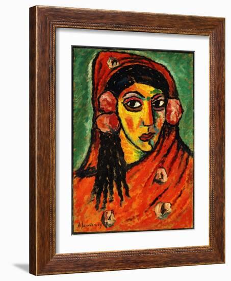 Spanish Girl with a Red Scarf-Alexej Von Jawlensky-Framed Giclee Print