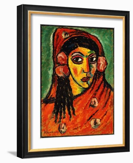 Spanish Girl with a Red Scarf-Alexej Von Jawlensky-Framed Giclee Print