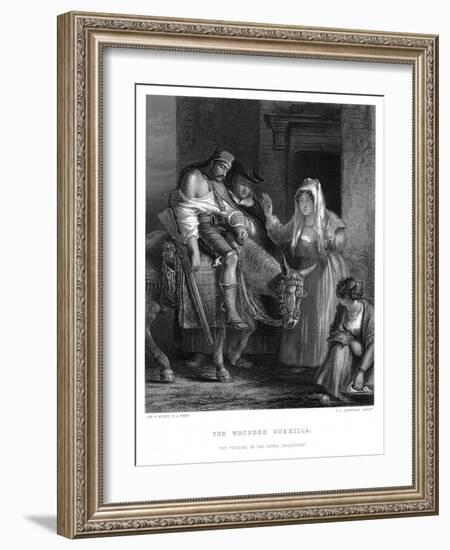 Spanish Guerilla Brought to Safety, Pensinular War, C1809 (C1840-189)-JC Armytage-Framed Giclee Print